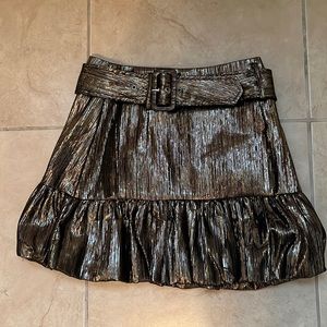 Metallic Ruffled Skirt